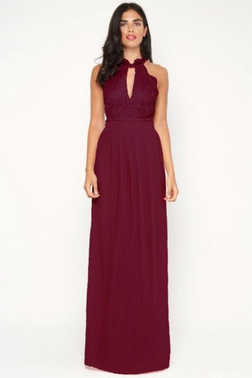 TFNC Madison Maxi Bridesmaid Dress Mulberry Red