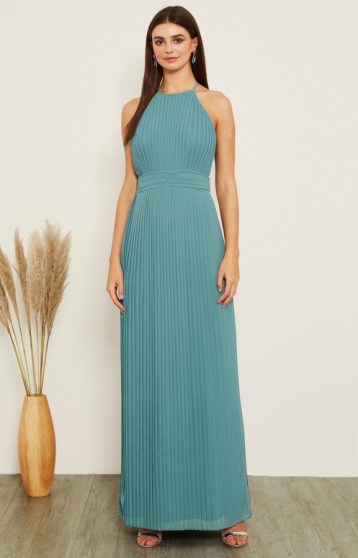 TFNC Serene Native Green Maxi Dress Blue