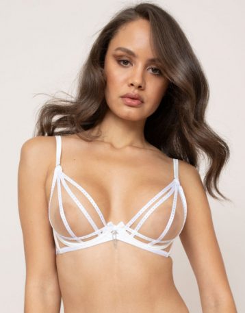 Agent Provocateur Rubi Plunge Underwired Bra White