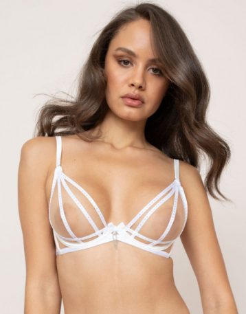 Agent Provocateur Rubi Plunge Underwired Bra White