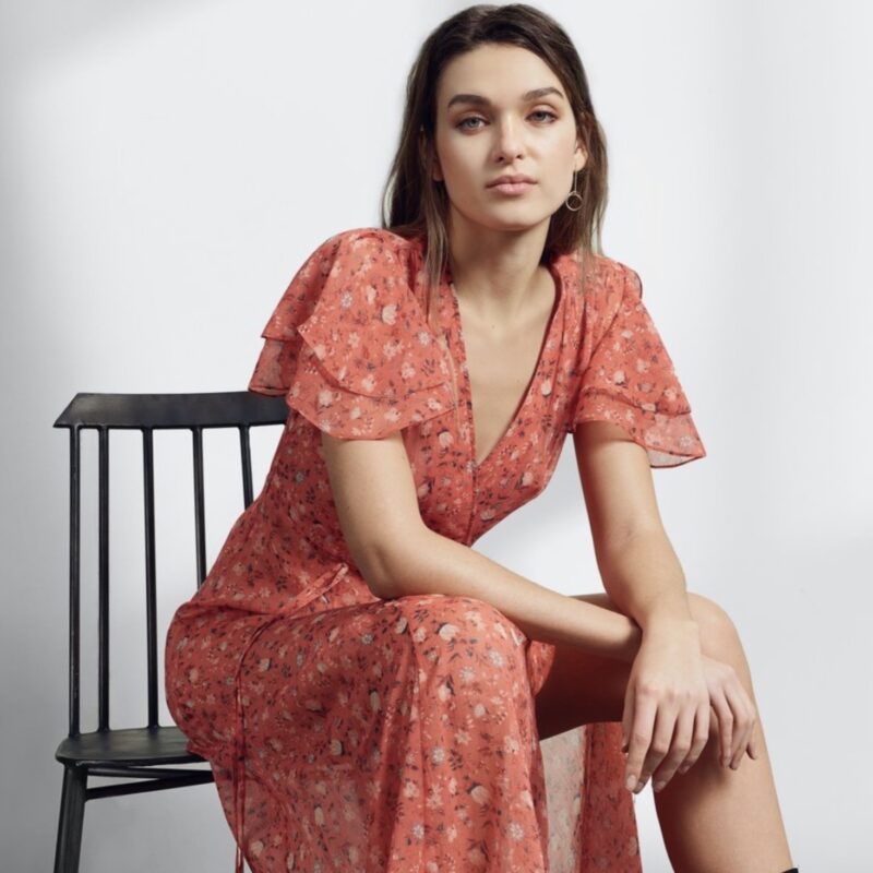 Esi Crinkle Midi Tea Dress