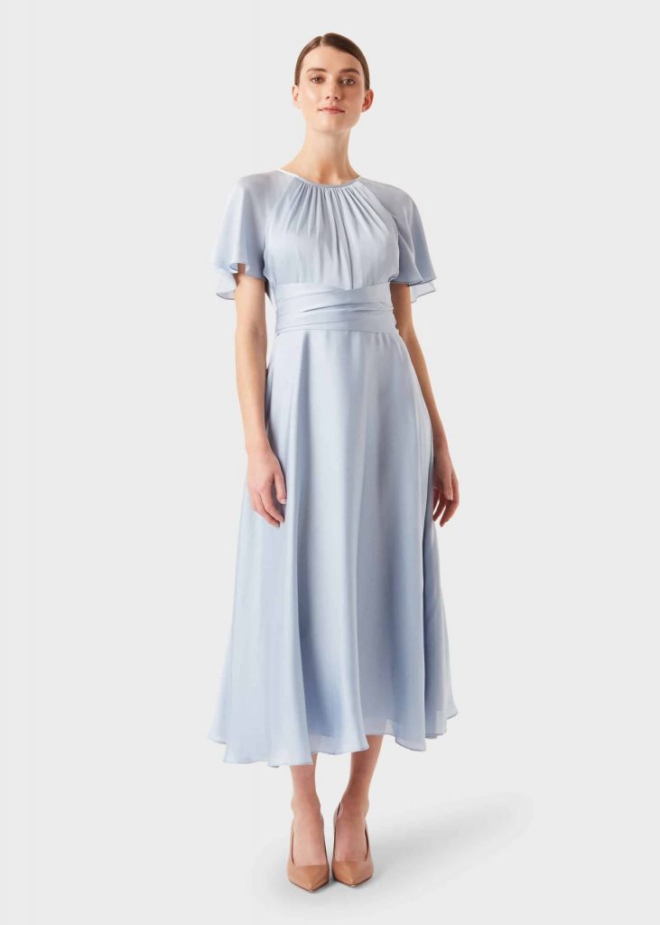 Hobbs Mira Dress, Pale Blue - myonewedding.co.uk