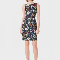 Hobbs Moira Floral Print Shift Dress Navy Multi myonewedding