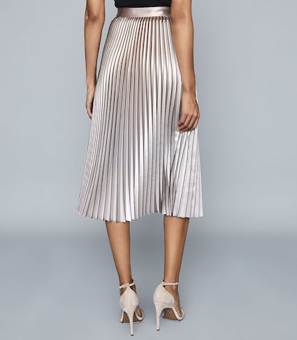 Pink metallic skirt uk hotsell