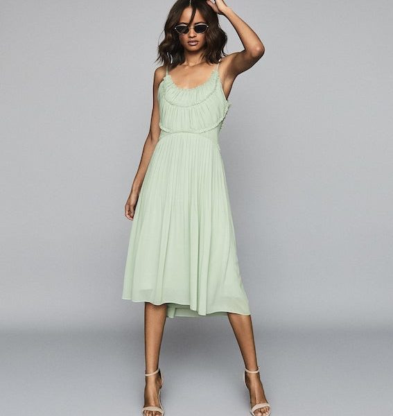 reiss pale green dress