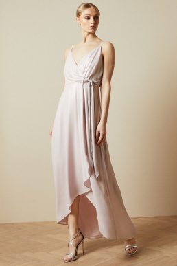 Ted Baker NUALLA Waterfall wrap maxi dress Light Pink Blush