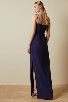 Ted Baker SANNSA Asymmetric strap maxi dress Navy Blue