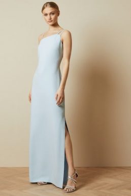 Ted Baker SANNSA Asymmetric strap maxi dress Pale Blue