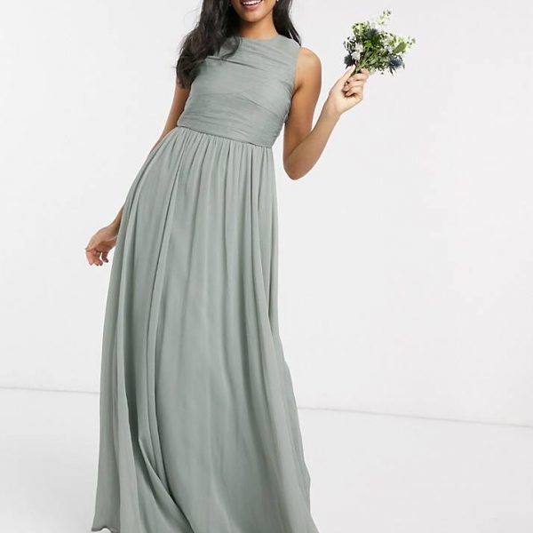 asos olive green dress