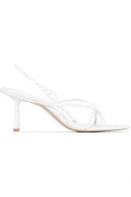 Studio Amelia White 2.4 Mock Croc Leather Sandals White