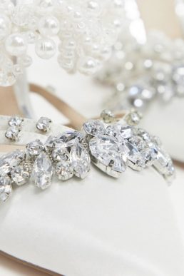 ASOS DESIGN Petals pearl embellished pointed heels in ivory