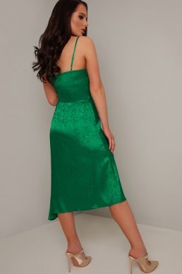 Chi Chi Almira Cowl Neck Slip Dress Green