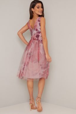 Chi Chi Narlee Floral Short Dress Pink Blush