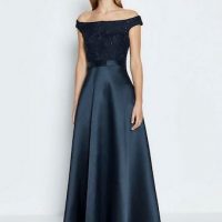 coast jade embroidered bodice dress navy