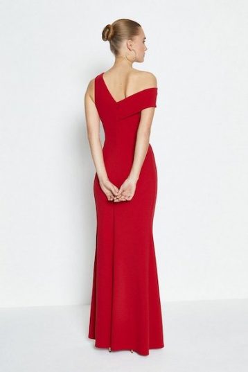 Coast Asymmetric Neckline Maxi Dress, Red - Image 2
