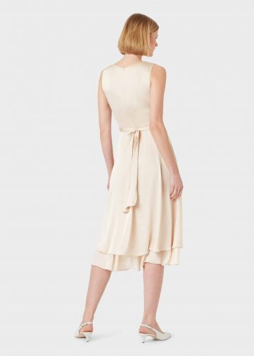 Hobbs Viola Midi Dress Light Blush