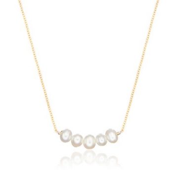 Lily & Roo Gold Pearl Cluster Necklace
