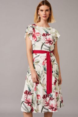 Phase Eight Carlotta Floral Dress Cream Multi