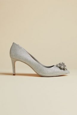 Ted Baker DARLILL Metallic brooch detail courts Silver