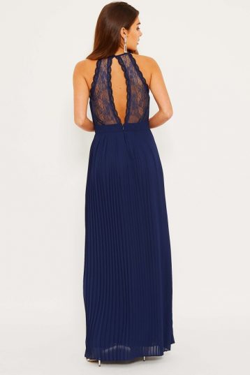 TFNC Haven Navy Maxi Lace Bridesmaid Dress Navy Blue