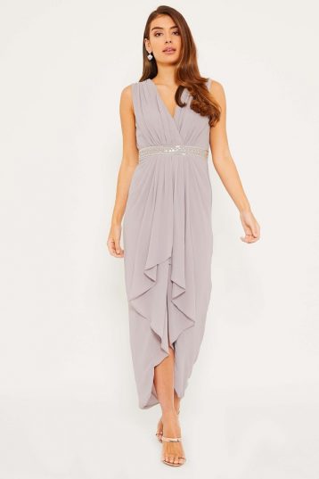 TFNC Iluka Lavender Fog Maxi Bridesmaid Dress Lilac Purple