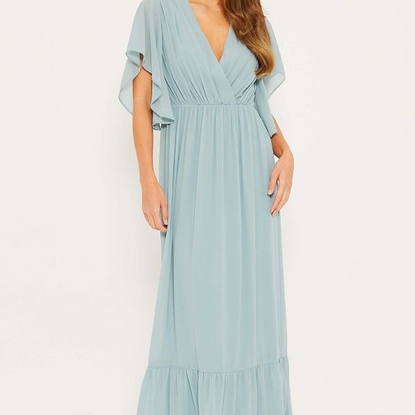 tfnc sage bridesmaid dress