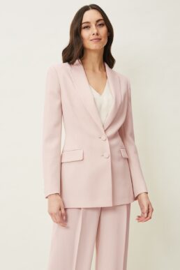 Phase Eight Cadie Wide Leg Suit Trousers, Antique Rose/Blush Pink 