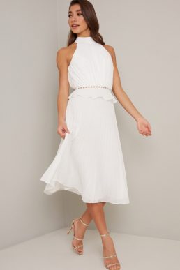 Chi Chi Isabel Halter Midi Dress White