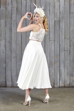 House Of Ollichon Thomas Bridal Midi Skirt Ivory