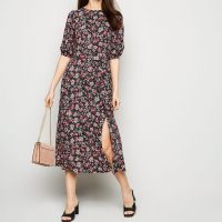 New look on sale black floral dress