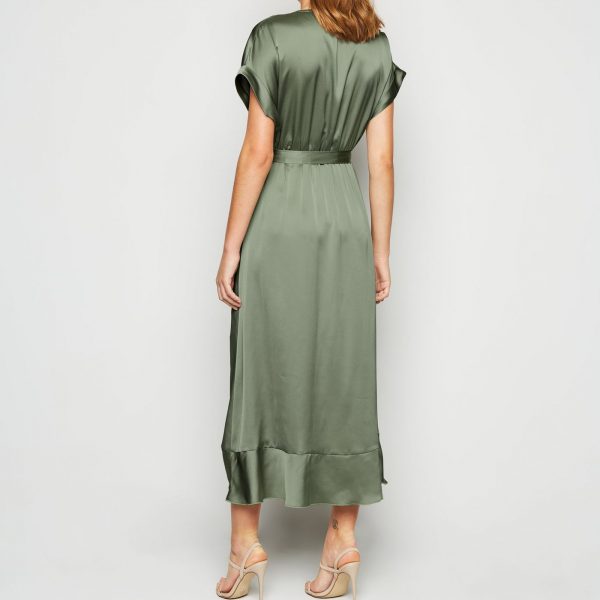 khaki green dress new look