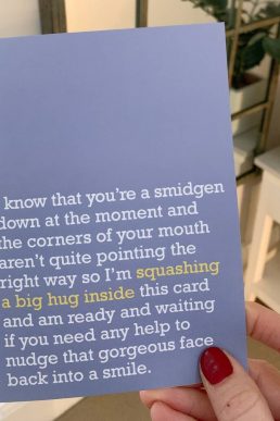 'Squashing A Big Hug Inside' Thinking Of You Card