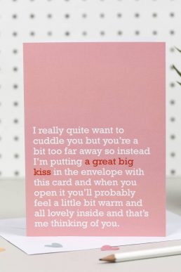 Great Big Kiss : Thinking Of You Card For Loved One