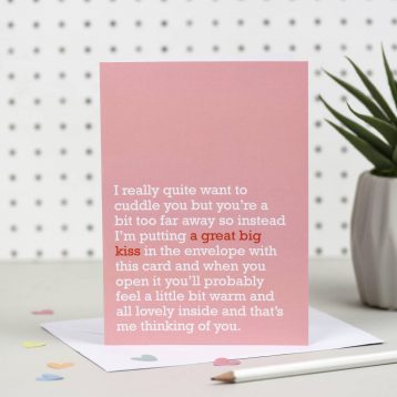 Great Big Kiss : Thinking Of You Card For Loved One