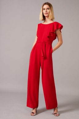 Phase Eight Anasia Frill Jumpsuit Red