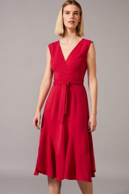 Phase Eight Elena Panelled Dres Red