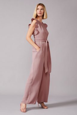 Phase Eight Victoriana Sparkle Jumpsuit Ballet Pink