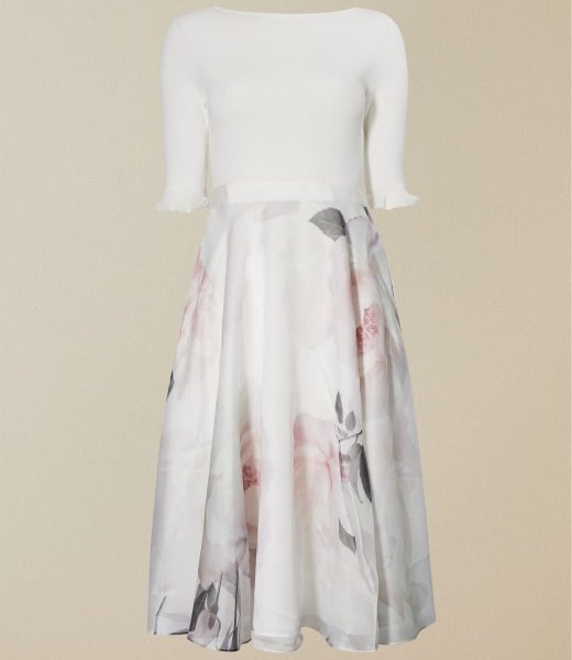 ted baker long pink dress