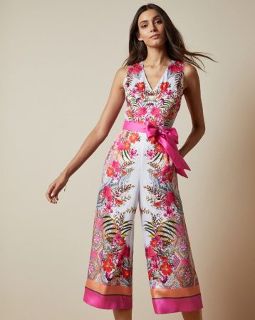 Ted Baker SOLANA Samba printed jumpsuit Pink Ivory