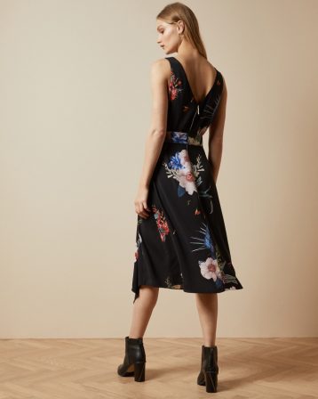 Ted Baker TRINNI Jamboree midi floral dress, Black/Multi - Image 2