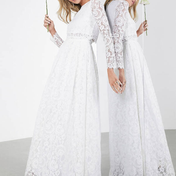 asos crop top wedding dress