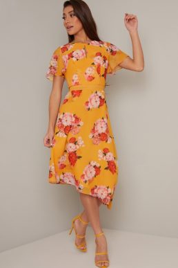 Chi Chi Darya Floral Dress Orange Multi