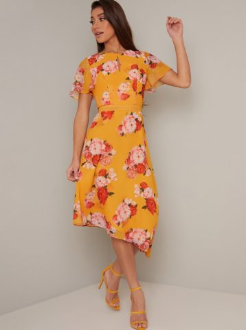 Chi Chi Darya Floral Dress Orange Multi