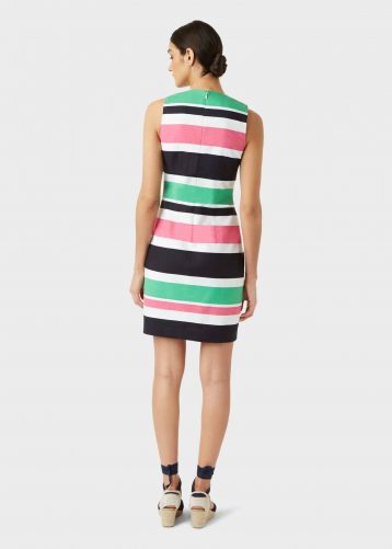 Hobbs Alya Cotton Blend Stripe Shift Dress Multi
