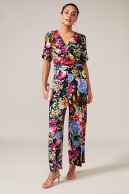 Phase Eight Ambree Floral Jumpsuit Multi Black