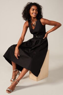 Phase Eight Calissa Fit And Flare Dress Black