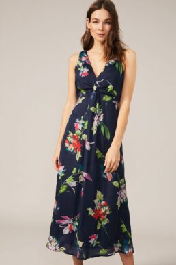 Phase Eight Floral Maxi Dress Navy Multi