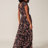 Phase Eight Verena Floral Maxi Dress, Dusty Pink/Navy