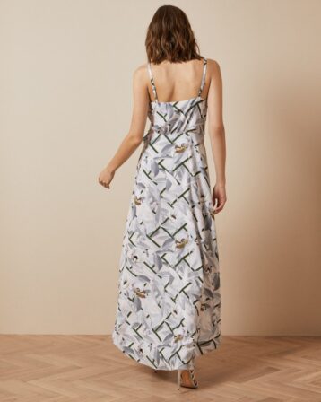 Ted Baker OLEVYA Everglade sleeveless wrap dress, Pale Pink/Multi - Image 2
