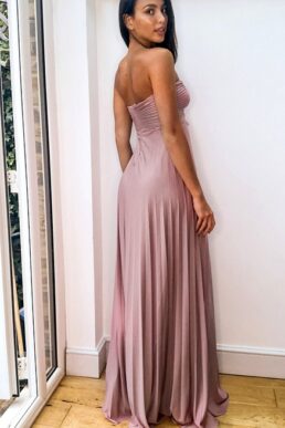 ASOS DESIGN Tall exclusive bandeau maxi dress with knot detail in rose pink